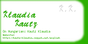 klaudia kautz business card